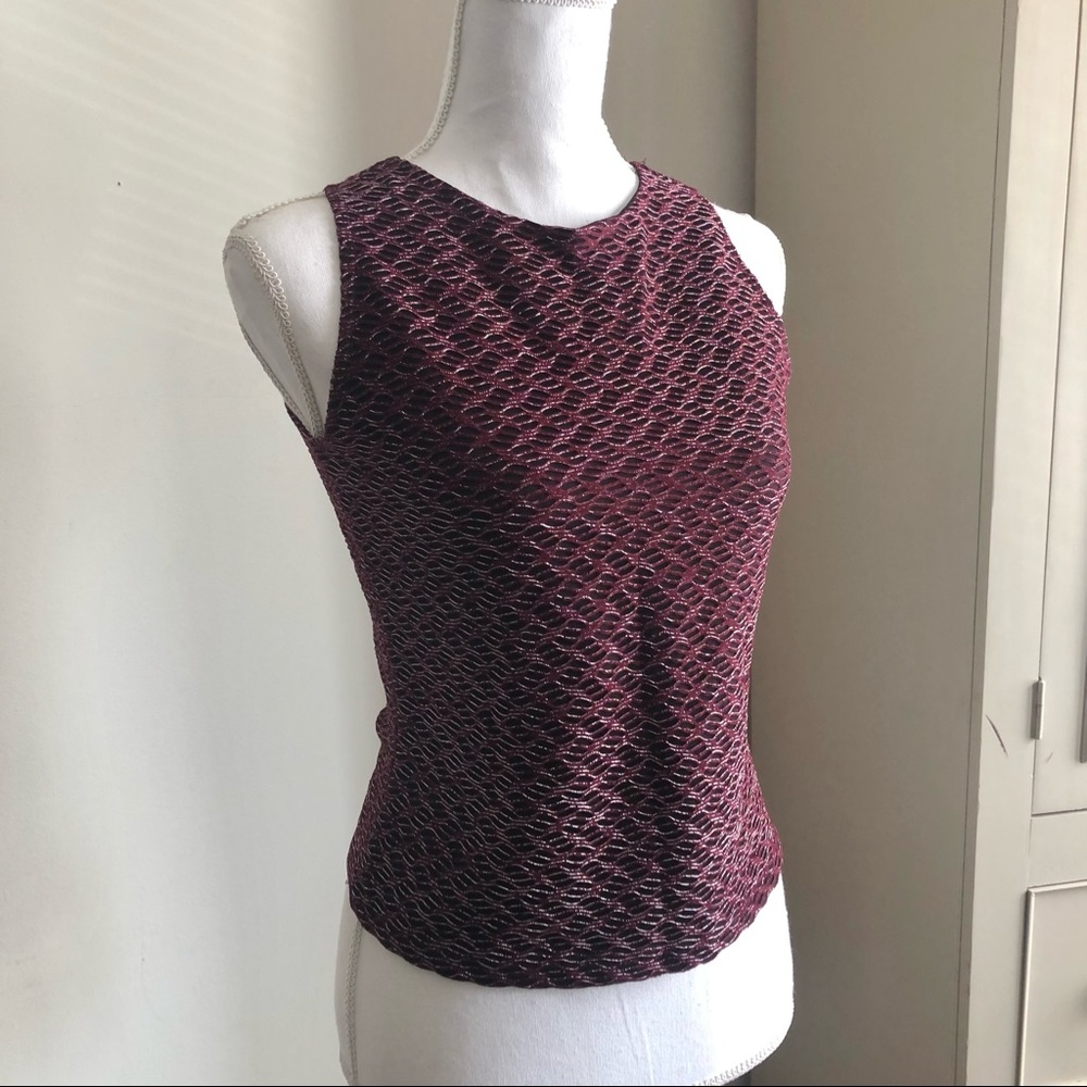 Vintage 90s shimmery maroon tank